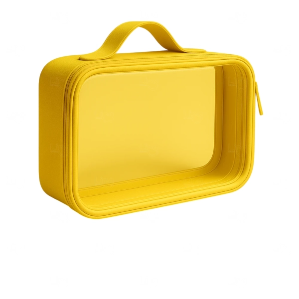 Bolsa Necessaire Cristal e Couro Sintético - 11,5 x 39,3 cm 