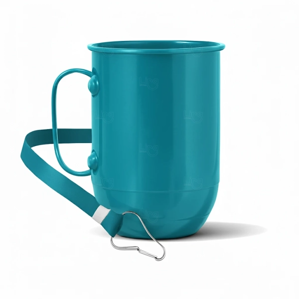 Caneca de Alumínio 500ml com Tirante Personalizada