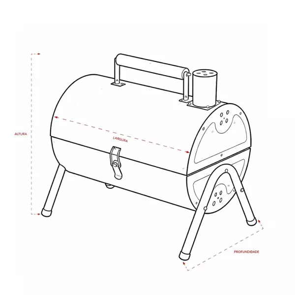 Churrasqueira Portátil Personalizada 