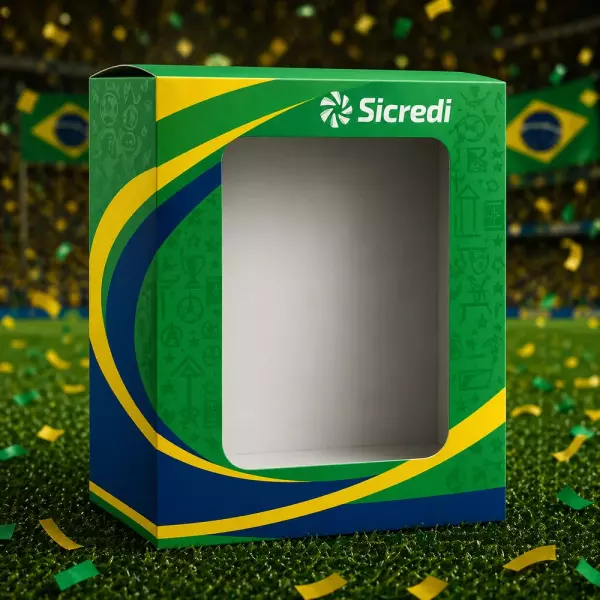 Caixa com Visor para Caneca em Papel Duplex Personalizada