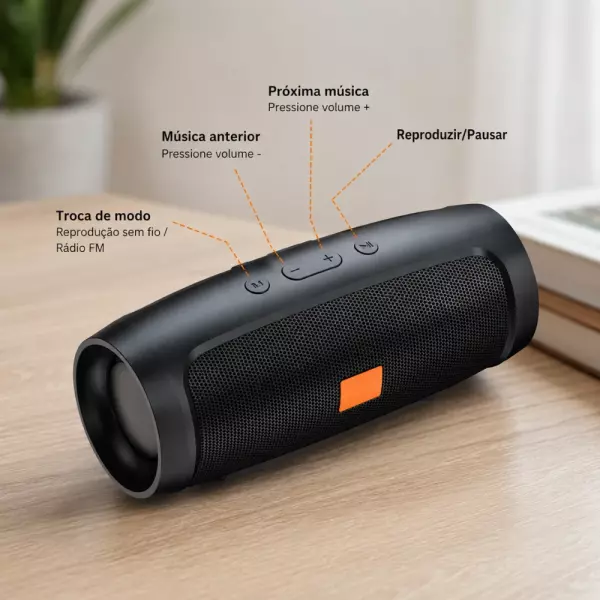 Caixa de Som Bluetooth 1200mAh Personalizada 