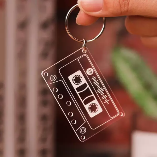 Chaveiro Acrílico Fita Cassete Personalizado