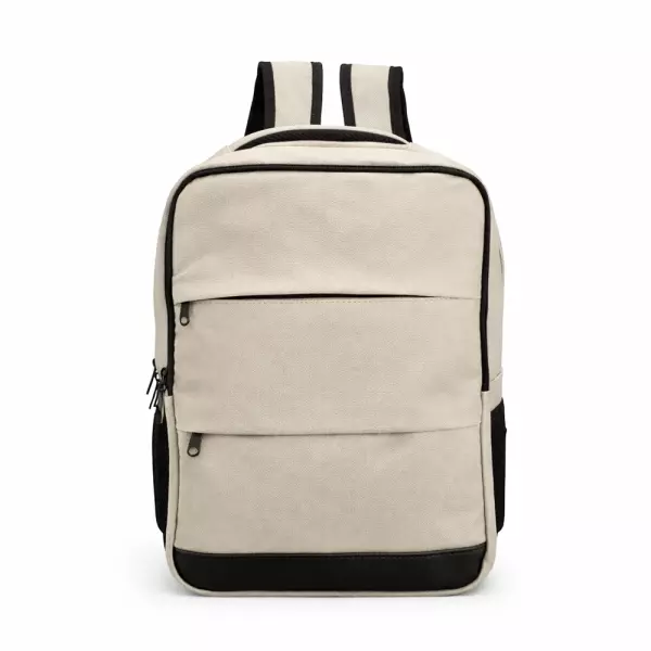 Mochila Couro Sintético 20L Personalizada Bege