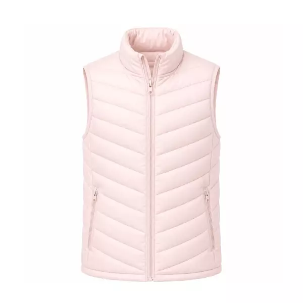 Colete Puffer Personalizado Rosa Claro