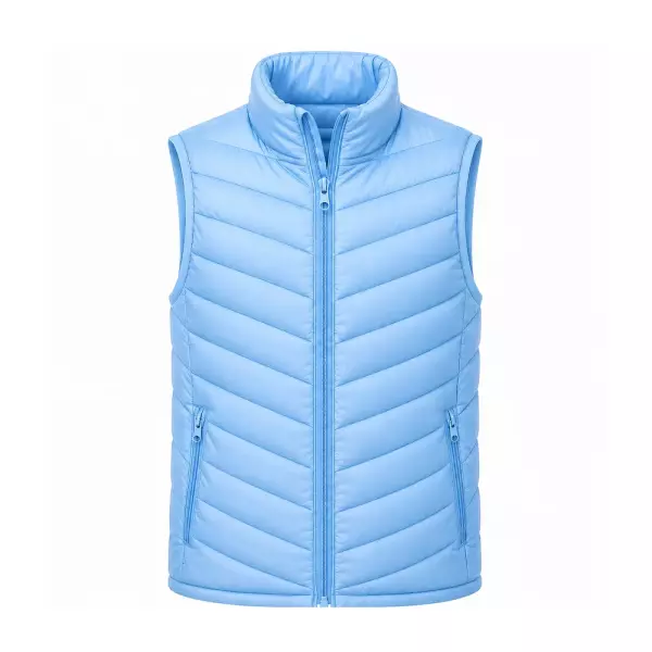 Colete Puffer Personalizado Azul Claro