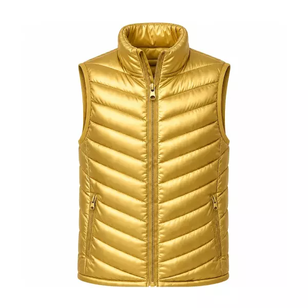 Colete Puffer Personalizado Dourado