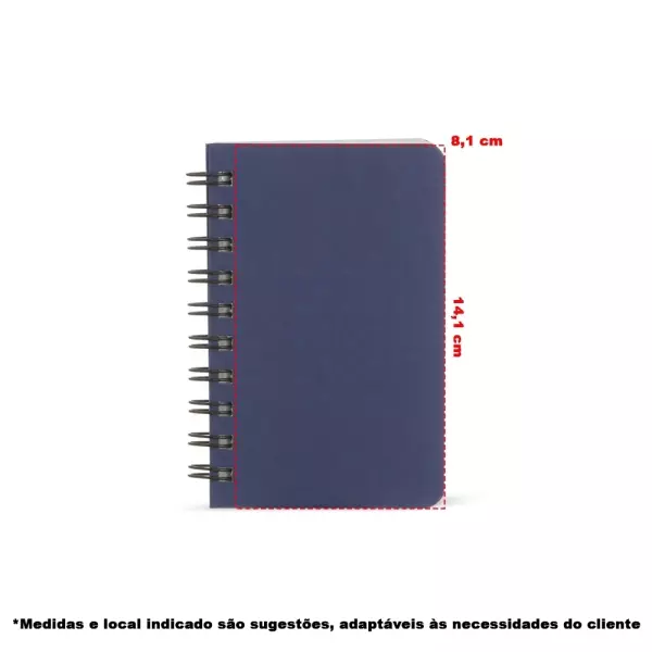 Caderno Capa Dura Kraft Personalizado - 14,1 cm x 10 cm 