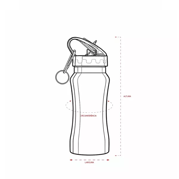Squeeze Inox 500ml Personalizado 