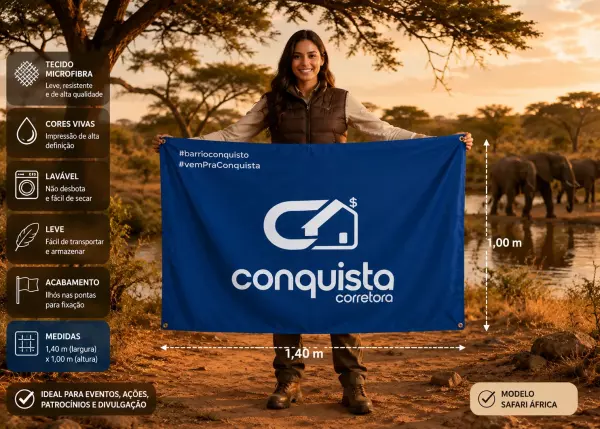 Bandeira Personalizada 1,40 x 1,00 m
