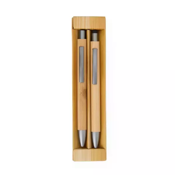 Kit Caneta e Lapiseira em Bambu Personalizado 
