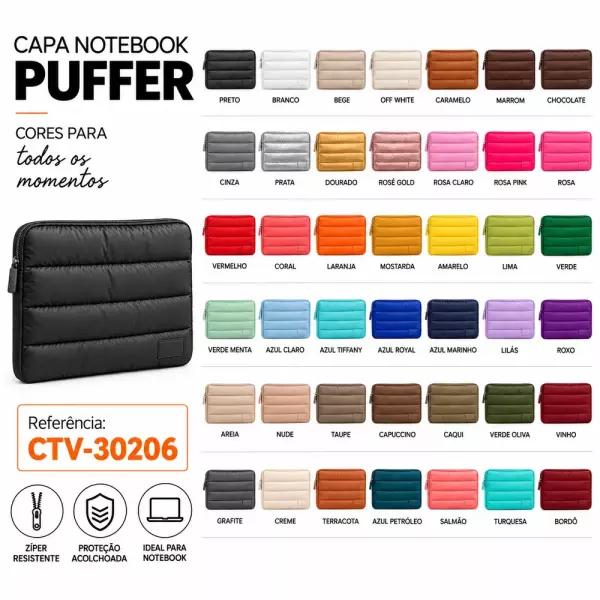 Capa Puffer para Notebook Personalizada 