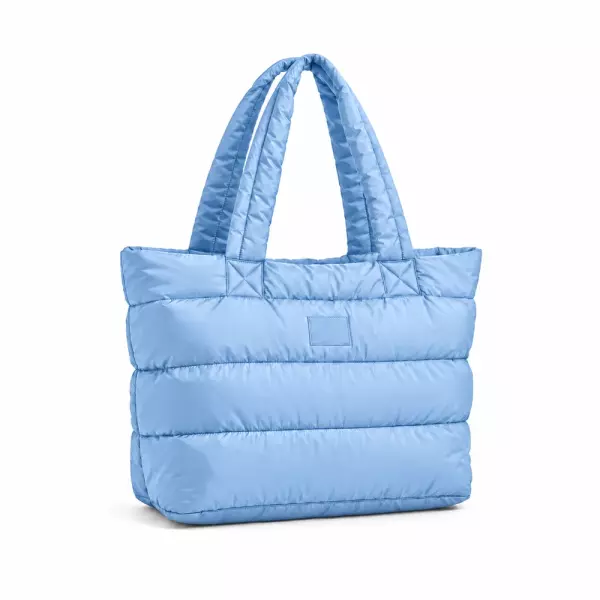 Sacola Puffer para Notebook Personalizada Azul Claro