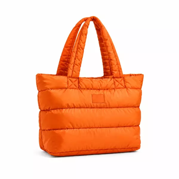 Sacola Puffer para Notebook Personalizada Laranja
