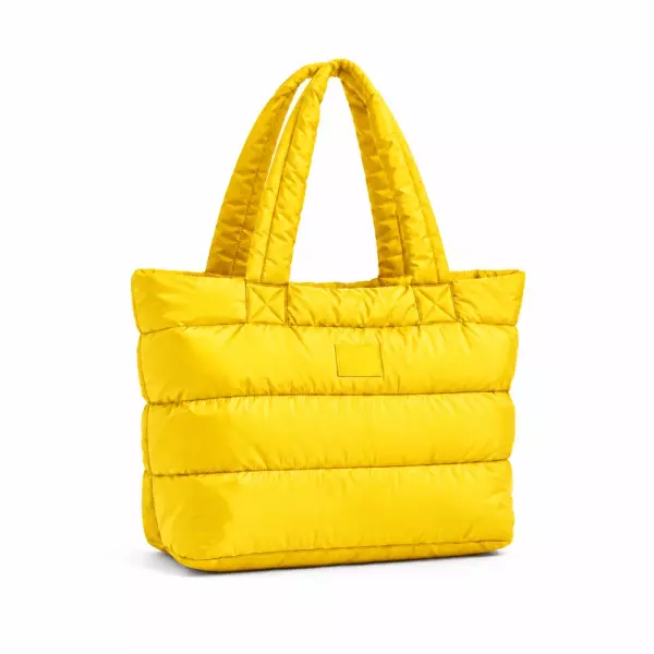Sacola Puffer para Notebook Personalizada Amarelo