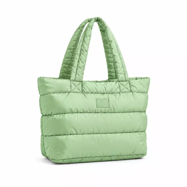 Sacola Puffer para Notebook Personalizada Verde Claro
