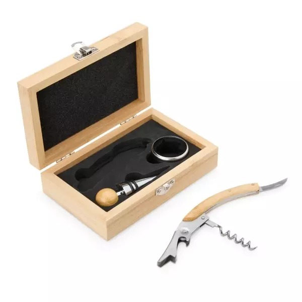 Kit Vinho em Bambu 3 Peças Personalizado