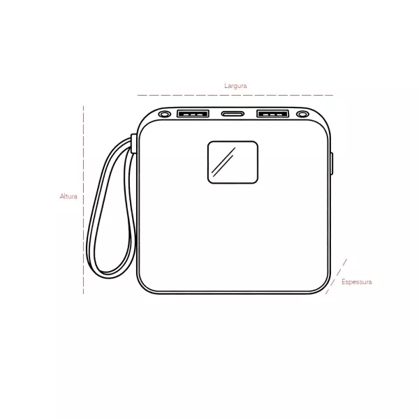 Power bank 10.000mAh Multissaídas Personalizado 