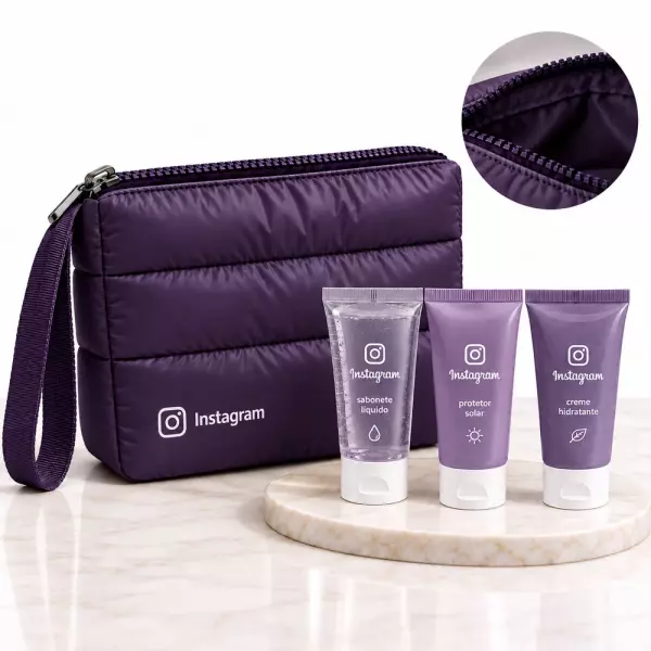 Kit Nécessaire Puffer e Cremes Personalizado 