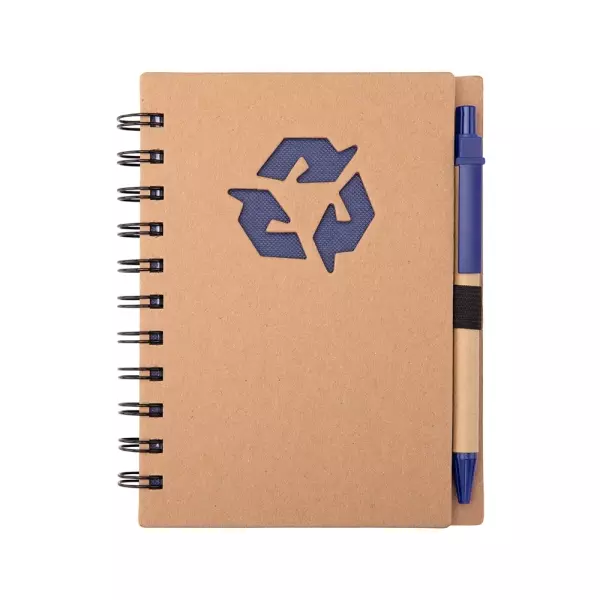 Caderno Ecológico Kraft com Caneta Personalizado - 16 x 12,7 cm