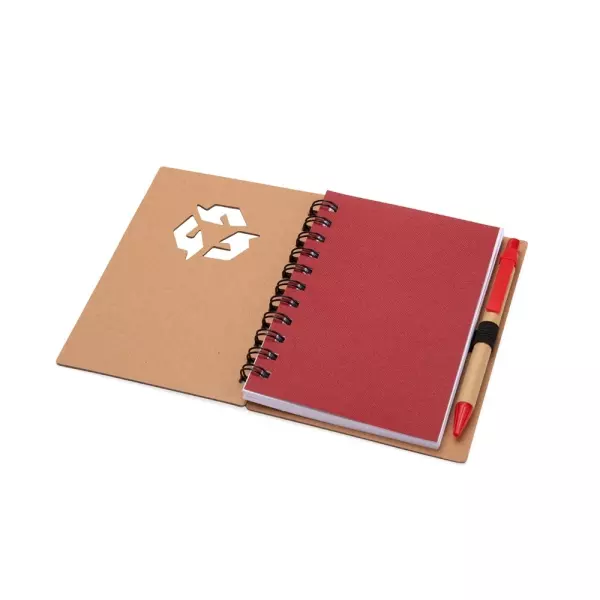 Caderno Ecológico Kraft com Caneta Personalizado - 16 x 12,7 cm 