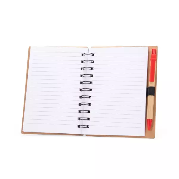 Caderno Ecológico Kraft com Caneta Personalizado - 16 x 12,7 cm 