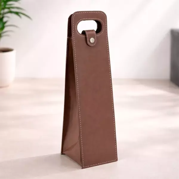 Porta-vinho em Couro Sintético Personalizado 