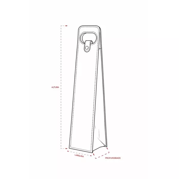 Porta-vinho em Couro Sintético Personalizado 