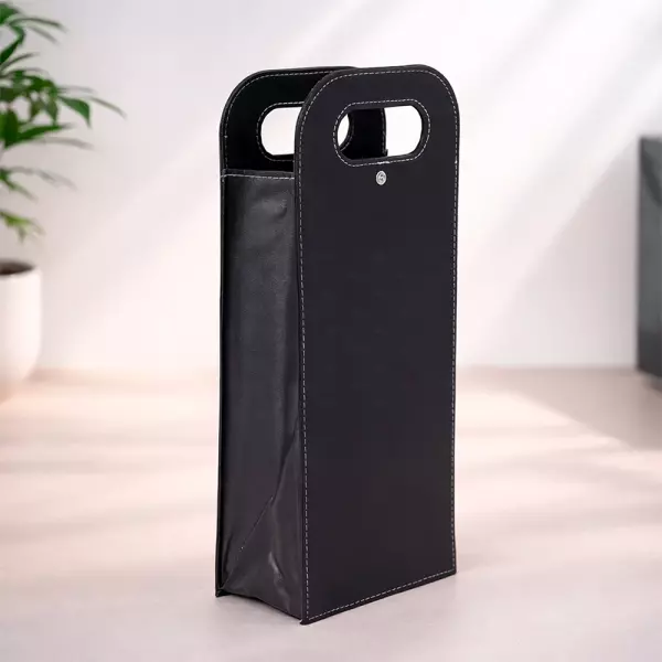 Porta-vinho Duplo em Couro Sintético Personalizado 