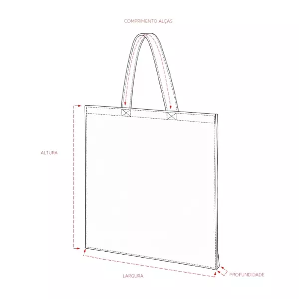Sacola em TNT 120g/m² Metalizada Personalizada 