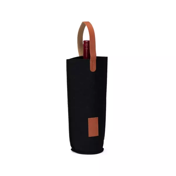 Sacola Porta-Vinho em Feltro com Plaquinha Personalizada