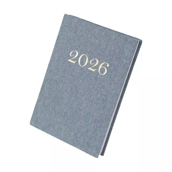 Agenda Diária 2026 Linho Personalizada 