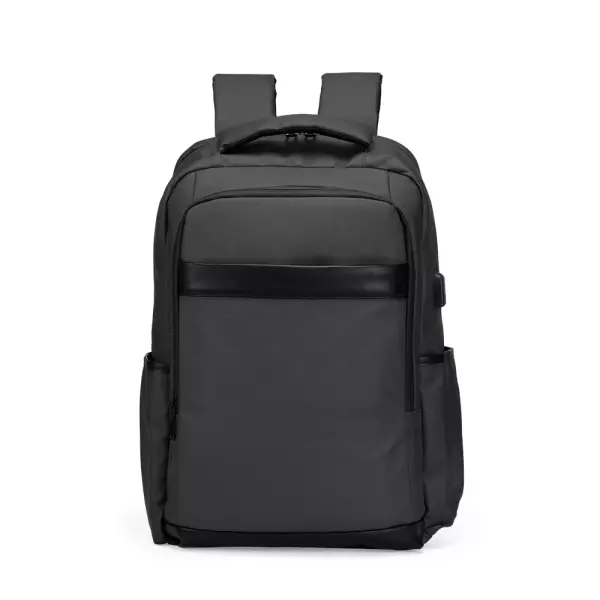 Mochila de Couro Sintético USB 26L Personalizada 