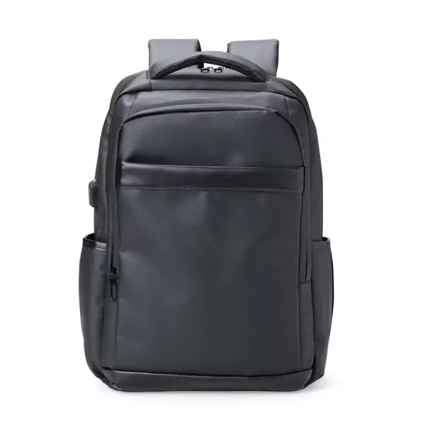 Mochila de Couro Sintético USB 26L Personalizada 