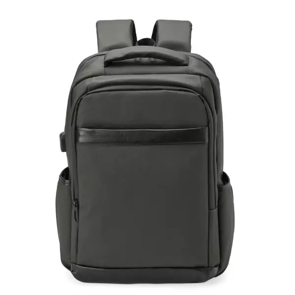 Mochila de Couro Sintético USB 26L Personalizada 