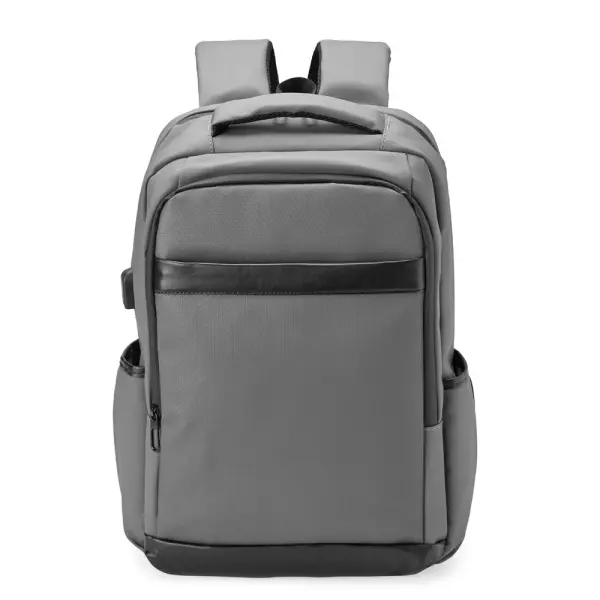 Mochila de Couro Sintético USB 26L Personalizada 