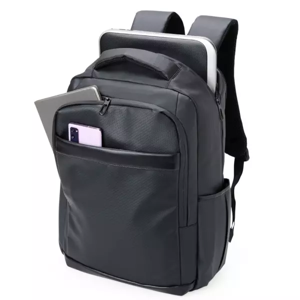 Mochila de Couro Sintético USB 26L Personalizada 