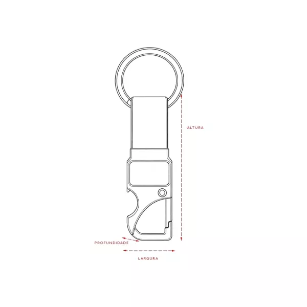 Chaveiro Metal com Mosquetão Personalizado 