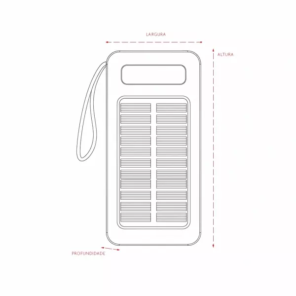 Power Bank 10000mAh com Lanterna e Multissaídas Personalizado 