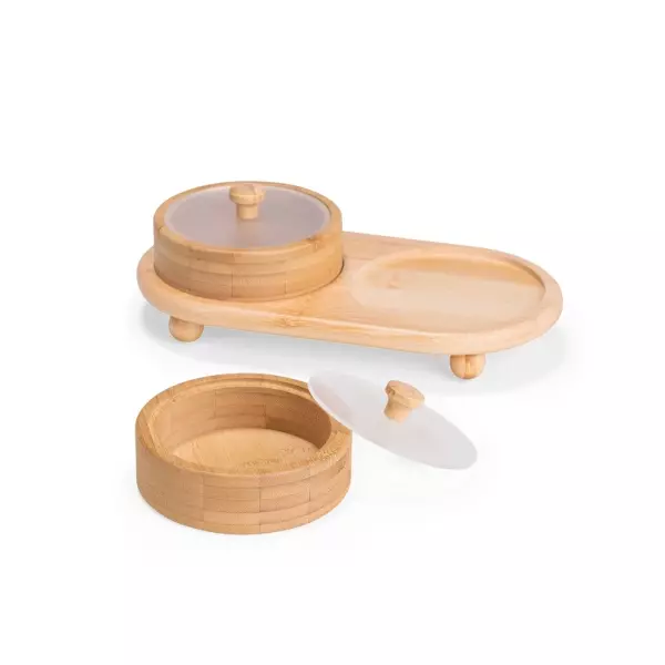 Conjunto de Potes Bambu 2 Peças Personalizado 