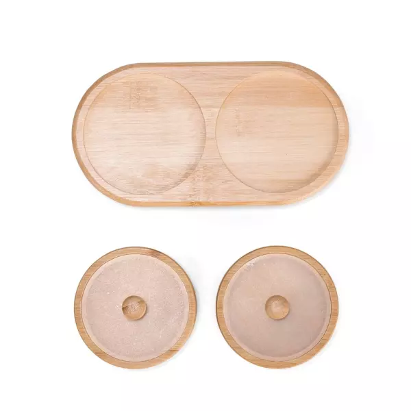 Conjunto de Potes Bambu 2 Peças Personalizado 
