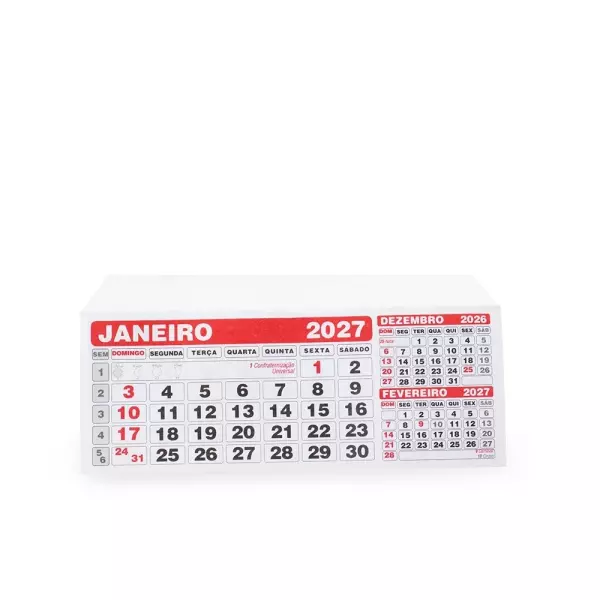 Bloco com 100 Refis de Calendário de Mesa Personalizado