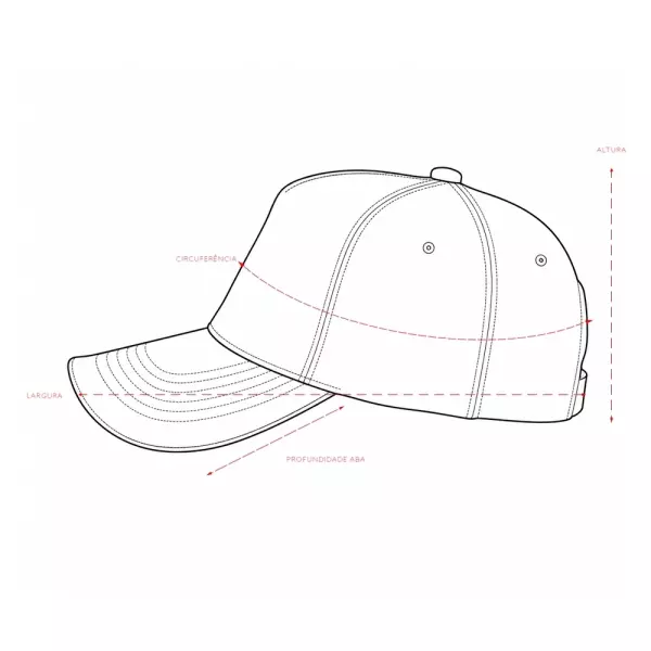 Boné Poliéster Aba Curva Personalizado 