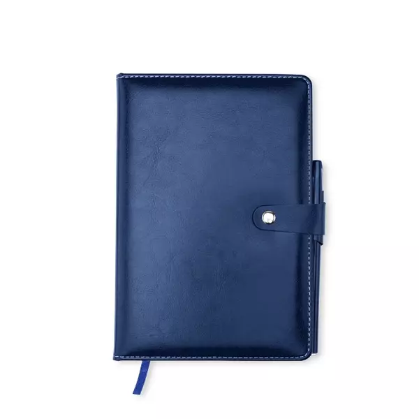 Caderneta de Couro Sintético com Caneta Personalizada