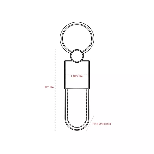 Chaveiro de Metal com PU Personalizado 