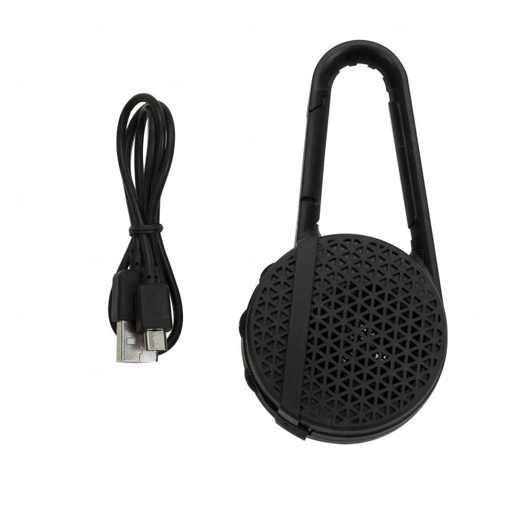 Caixa de Som Personalizado Bluetooth C/ Mosquetão 