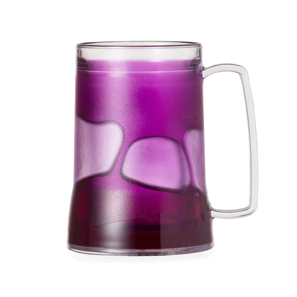 Caneca Acrílica com Gel Térmico 400ml Personalizada Roxo
