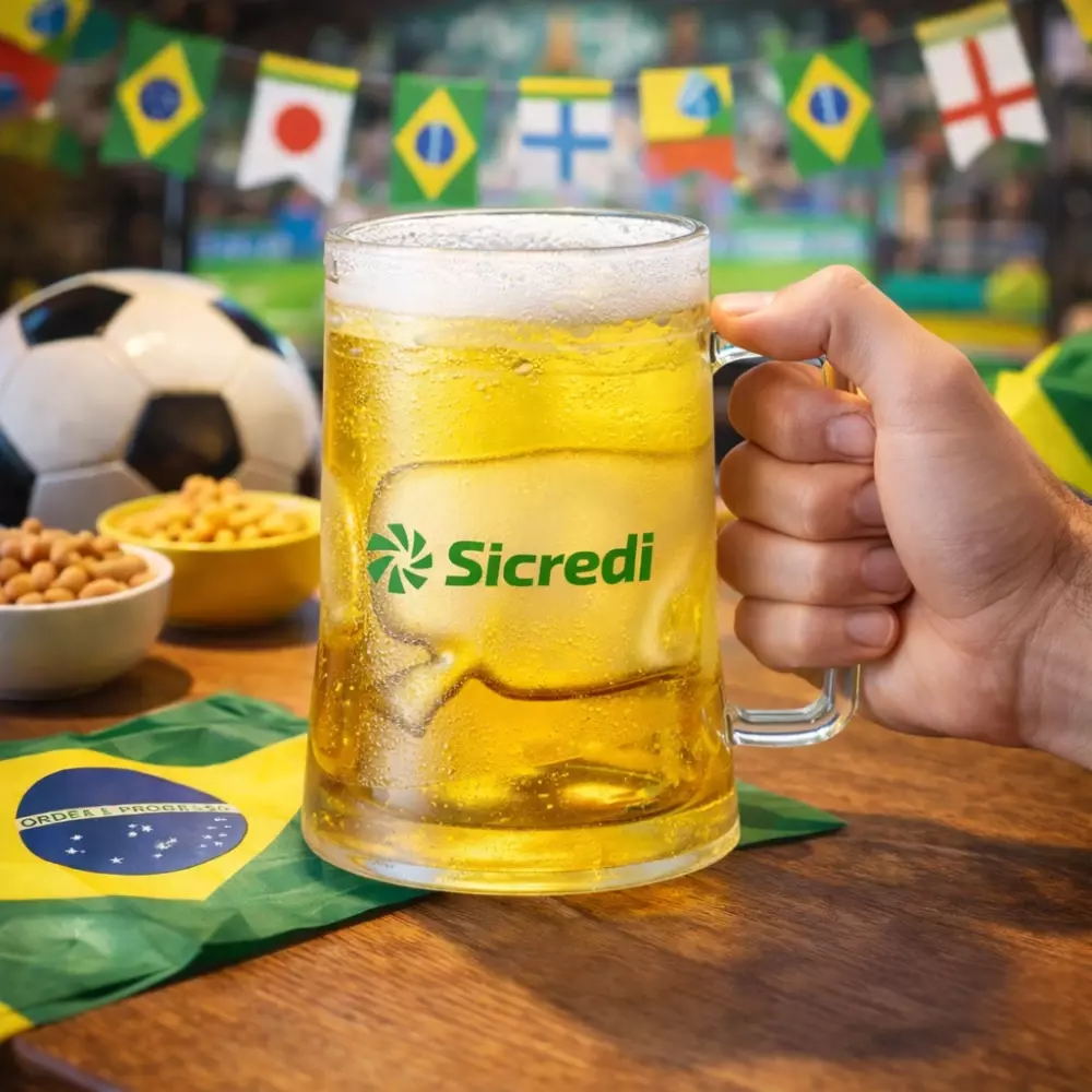 Caneca Acrílica com Gel Térmico 400ml Personalizada 