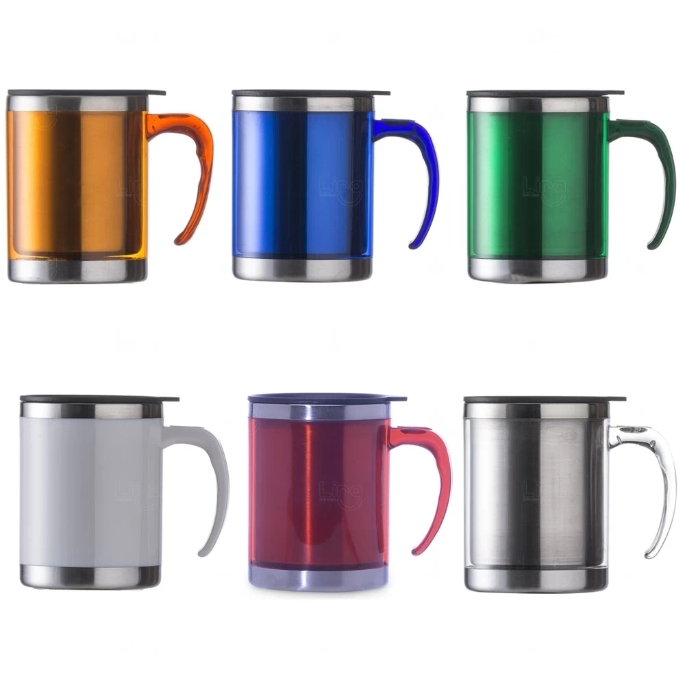 Caneca Personalizada De Inox Colorido - 400ml 