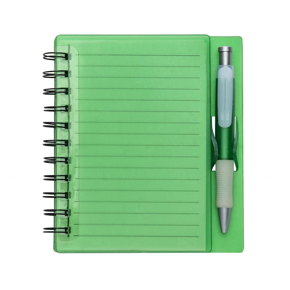 Caderno com Caneta Personalizada - 16,1 x 14,8 cm 