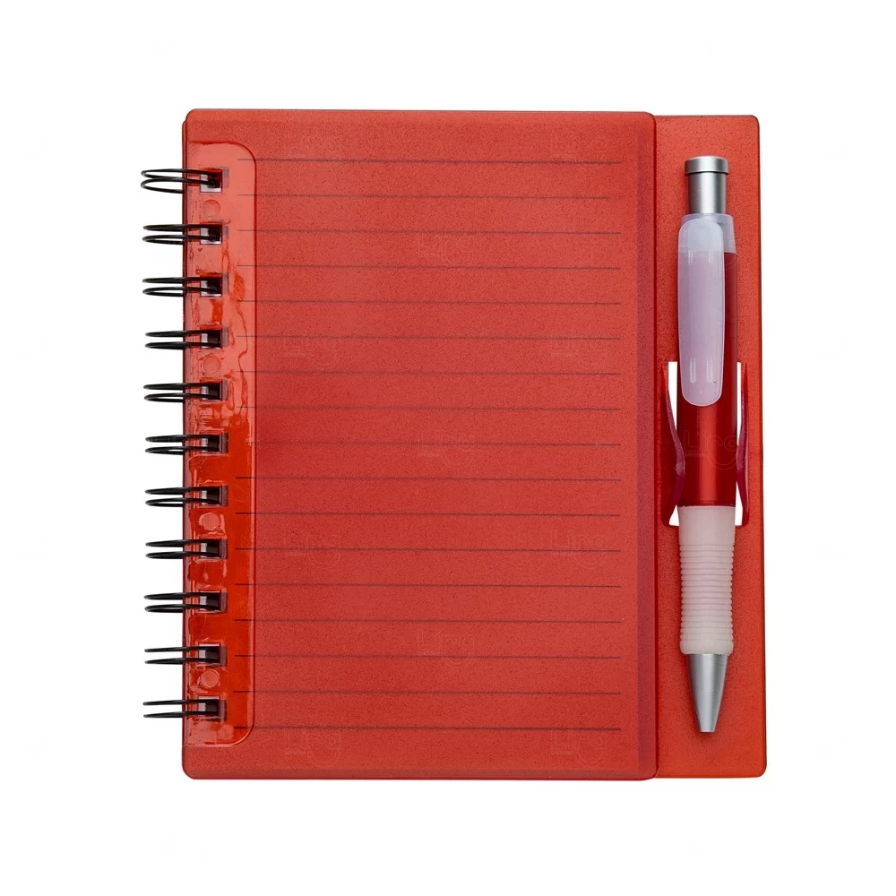 Caderno com Caneta Personalizada - 16,1 x 14,8 cm 